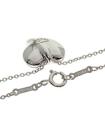 Tiffany & Co. Tiffany &amp; Co. Curved Heart Necklace, Silver, Women's. (view 2)