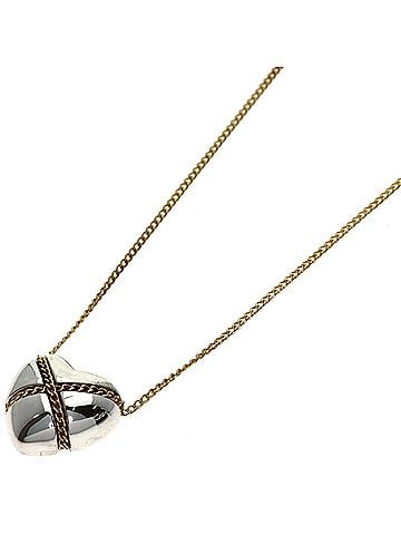 Tiffany & Co. Tiffany &amp; Co. Chain Cross Heart Necklace, Silver/14K Yellow Gold, Women's. (view 1)
