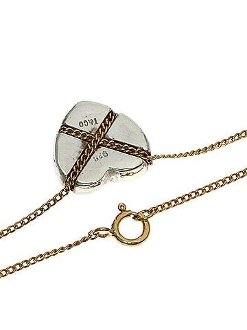 Tiffany & Co. Tiffany &amp; Co. Chain Cross Heart Necklace, Silver/14K Yellow Gold, Women's. (view 2)
