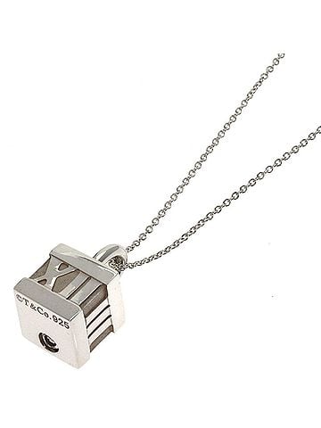 Tiffany & Co. Tiffany &amp; Co. Atlas Cube Necklace, Silver, Women's. (view 1)