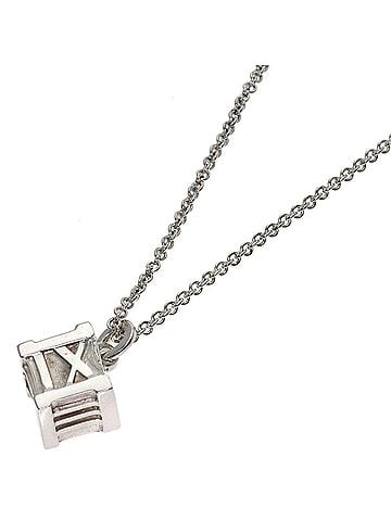 Tiffany & Co. Tiffany &amp; Co. Atlas Cube Necklace, Silver, Women's. (view 1)