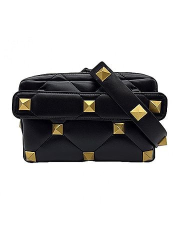 Valentino VALENTINO Roman Stud Nappa Shoulder Bag WY0B0B26DUA0NO Black Gold Lambskin Women's (view 1)