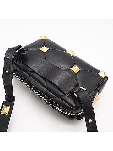Valentino VALENTINO Roman Stud Nappa Shoulder Bag WY0B0B26DUA0NO Black Gold Lambskin Women's (view 2)