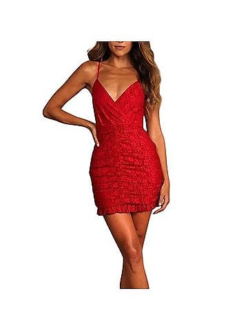 Lulus Frilled To Be Here Cocktail Dress (view 1)