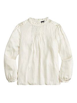 J.Crew Ruffle-neck drapey top Long Sleeve T-Shirt (view 1)