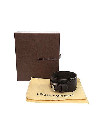 Louis Vuitton Excellent condition Louis Vuitton Plaisir Force M66500 Monogram Glace Leather Brown Bracelet LV 0996 LOUIS VUITTON (view 2)