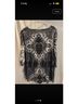 Unity Floral Black White Long Sleeve Blouse Size 2X - photo 5