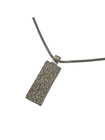 Christian Dior Christian Dior Vintage Trotter Rhinestone Necklace, Silver Color, Women's (view 1)