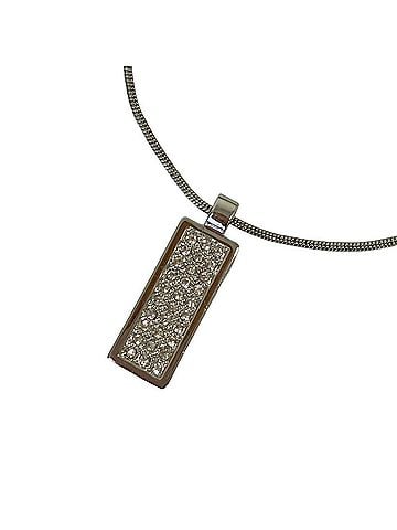 Christian Dior Christian Dior Vintage Trotter Rhinestone Necklace, Silver Color, Women's (view 2)