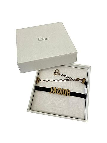 Christian Dior Christian Dior J'A DIOR Logo Choker Necklace, Gold Color, Women's (view 1)