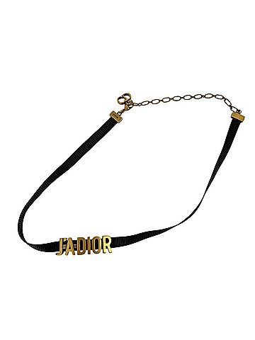 Christian Dior Christian Dior J'A DIOR Logo Choker Necklace, Gold Color, Women's (view 2)
