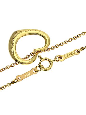 Tiffany & Co. Tiffany &amp; Co. Open Heart Necklace, 18K Yellow Gold, Women's. (view 2)