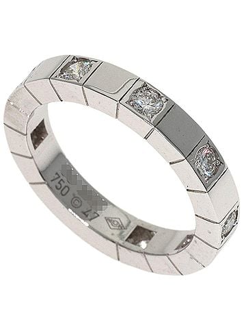 Cartier Cartier Lanieres Half Diamond Ring #47, 18K White Gold, Women's. (view 1)