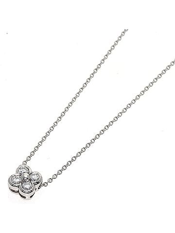 Tiffany & Co. Tiffany &amp; Co. Bezel-set 4-diamond necklace, platinum PT950, women's. (view 1)