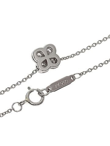 Tiffany & Co. Tiffany &amp; Co. Bezel-set 4-diamond necklace, platinum PT950, women's. (view 2)