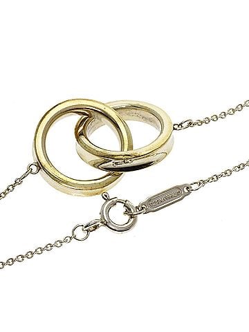Tiffany & Co. Tiffany &amp; Co. Interlocking Circle Necklace, Silver, Women's. (view 2)