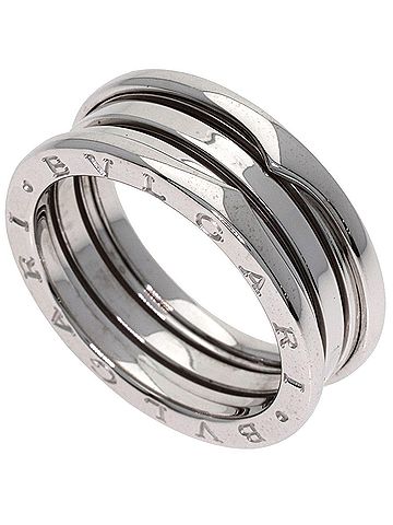 Bvlgari BVLGARI B-zero1 3-band ring #62, 18K white gold, women's. (view 1)