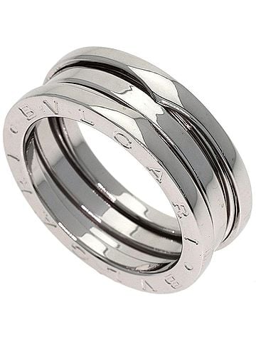 Bvlgari BVLGARI B-zero1 2-band ring #55, 18K white gold, women's. (view 1)
