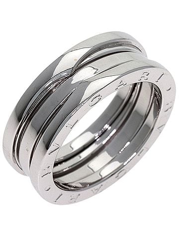 Bvlgari BVLGARI B-zero1 2-band ring #55, 18K white gold, women's. (view 2)