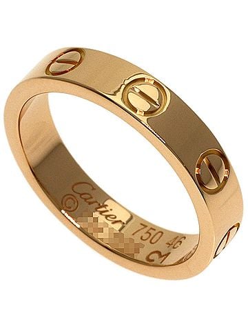 Cartier Cartier Mini Love Ring #46, 18K Pink Gold, Women's Ring, CARTIER (view 1)