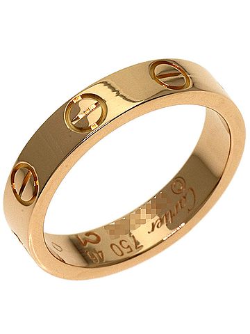 Cartier Cartier Mini Love Ring #46, 18K Pink Gold, Women's Ring, CARTIER (view 2)