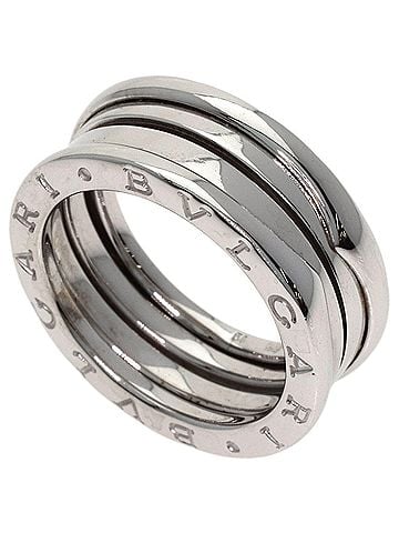 Bvlgari BVLGARI B-zero1 2-band ring #54, 18K white gold, women's. (view 1)