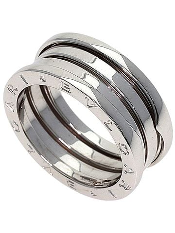Bvlgari BVLGARI B-zero1 3-band ring #56, 18K white gold, women's. (view 1)