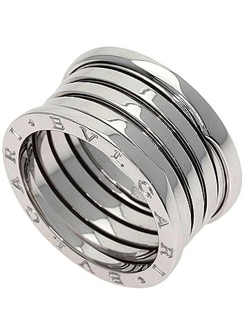 Bvlgari BVLGARI B-zero1 5-band ring #62, 18K white gold, women's. (view 1)