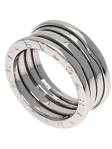 Bvlgari BVLGARI B-zero1 2-band ring #53, 18K white gold, women's. (view 1)