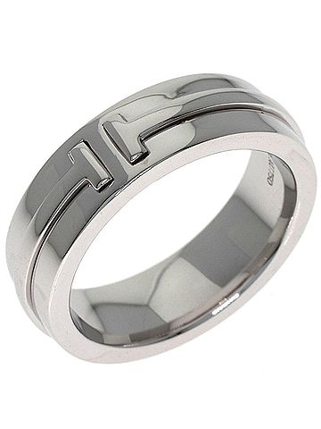 Tiffany & Co. Tiffany &amp; Co. T Narrow Ring, 18K White Gold, Women's. (view 2)