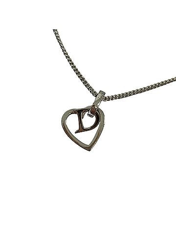 Christian Dior Christian Dior Vintage Heart Logo Chain Necklace, Silver Color, Women's (view 1)