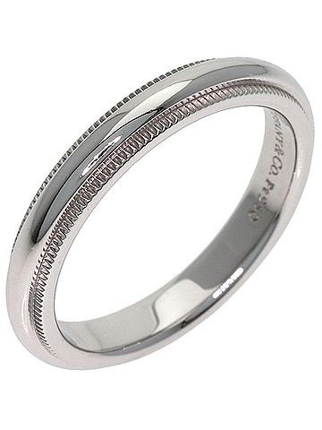 Tiffany & Co. Tiffany &amp; Co. Milgrain Ring, Platinum PT950, Women's Ring. (view 2)