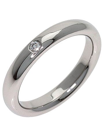 Tiffany & Co. Tiffany &amp; Co. Classic Band 1P Diamond Ring, Platinum PT950, Women's Ring. (view 2)