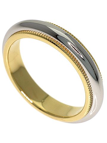 Tiffany & Co. Tiffany &amp; Co. Milgrain Ring, 18K Yellow Gold/PT950, Women's. (view 1)