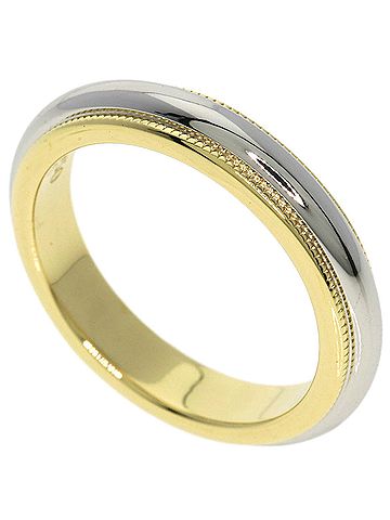 Tiffany & Co. Tiffany &amp; Co. Milgrain Ring, 18K Yellow Gold/PT950, Women's. (view 1)