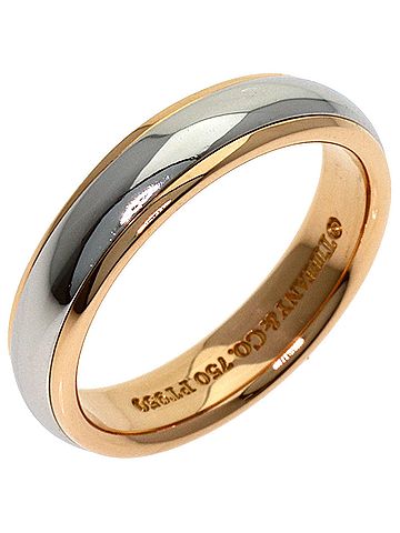 Tiffany & Co. Tiffany &amp; Co. Wedding Ring, 18K Pink Gold/PT950, Women's. (view 2)