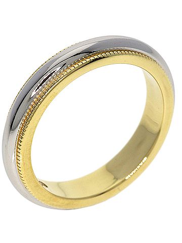 Tiffany & Co. Tiffany &amp; Co. Milgrain Ring, 18K Yellow Gold/PT950, Women's. (view 2)