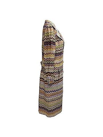 Missoni Missoni Zig-Zag Double-Breasted Coat in Multicolor Rayon (view 2)