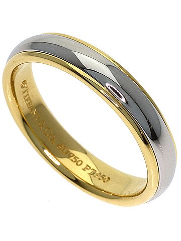 Tiffany & Co. Tiffany &amp; Co. Lucida Band Ring, 18K Yellow Gold/PT950, Women's. (view 1)