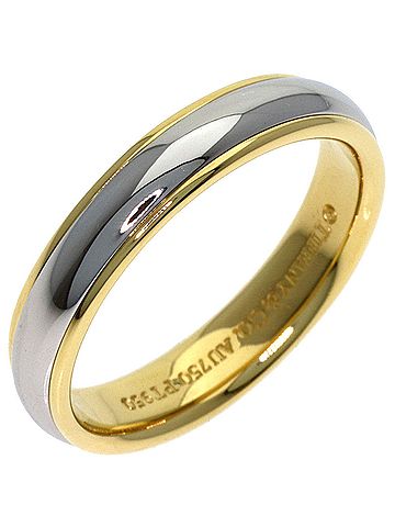Tiffany & Co. Tiffany &amp; Co. Lucida Band Ring, 18K Yellow Gold/PT950, Women's. (view 2)