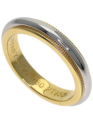 Tiffany & Co. Tiffany &amp; Co. Milgrain Ring, 18K Yellow Gold/PT950, Women's. (view 1)