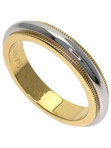 Tiffany & Co. Tiffany &amp; Co. Milgrain Ring, 18K Yellow Gold/PT950, Women's. (view 1)