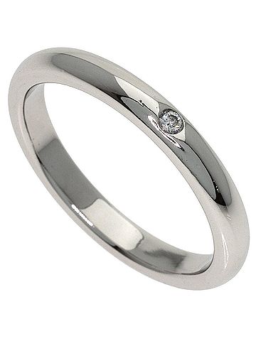 Tiffany & Co. Tiffany &amp; Co. Band Ring, 1P Diamond Platinum PT950, Women's Ring. (view 1)