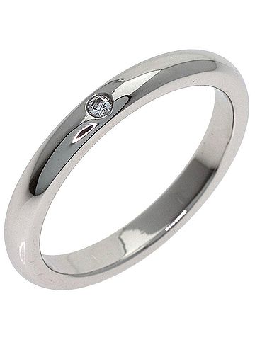 Tiffany & Co. Tiffany &amp; Co. Band Ring, 1P Diamond Platinum PT950, Women's Ring. (view 2)