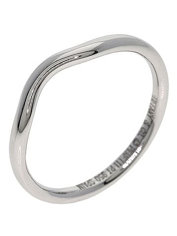 Tiffany & Co. Tiffany &amp; Co. Curved Band Ring, Platinum PT950, Women's Ring. (view 2)