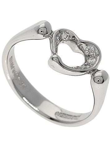 Tiffany & Co. Tiffany &amp; Co. Open Heart Diamond Ring, Platinum PT950, Women's Ring. (view 1)