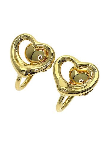 Tiffany & Co. Tiffany &amp; Co. Open Heart Earrings, 18K Yellow Gold, Women's. (view 1)