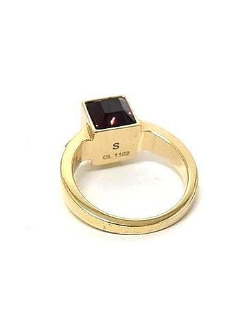 Louis Vuitton LOUIS VUITTON Louis Vuitton Ring Bague Gamble M75425 Gold Metal Rhinestone Women's Size S (view 2)