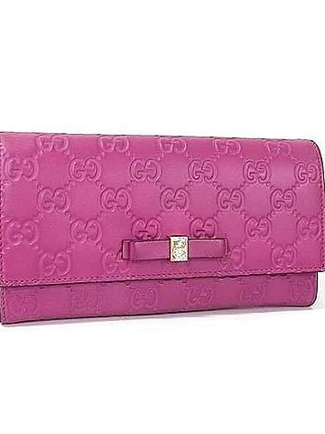 Gucci GUCCI Gucci Long Wallet, Guccissima Metal Ribbon Zip-Around 388679, Purple Leather, Women's (view 1)