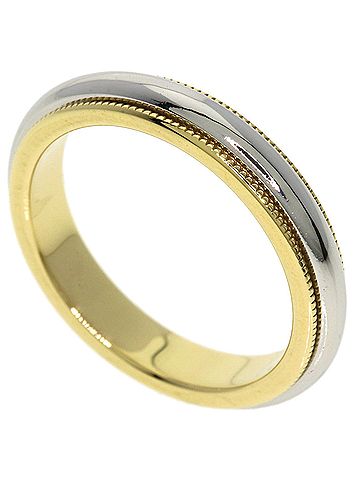 Tiffany & Co. Tiffany &amp; Co. Milgrain Ring, 18K Yellow Gold/PT950, Women's. (view 1)